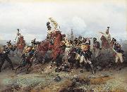 Bogdan Villevalde Feat of Cavalry Regiment at the battle of Austerlitz in 1805. Spain oil painting artist